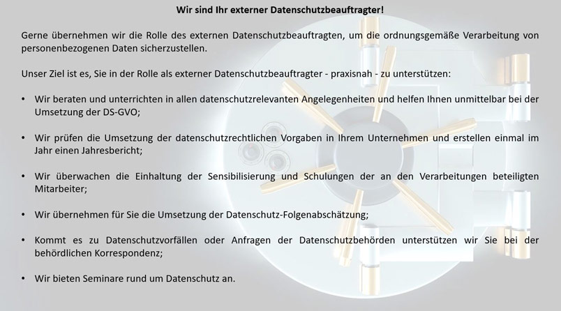 Wir sind zertifizierte Datenschutzbeauftragte